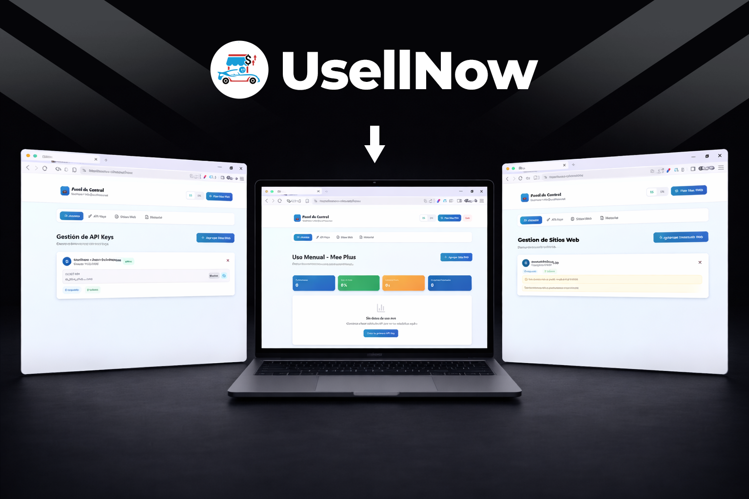 USELLNOW control panel with real-time metrics and analytics