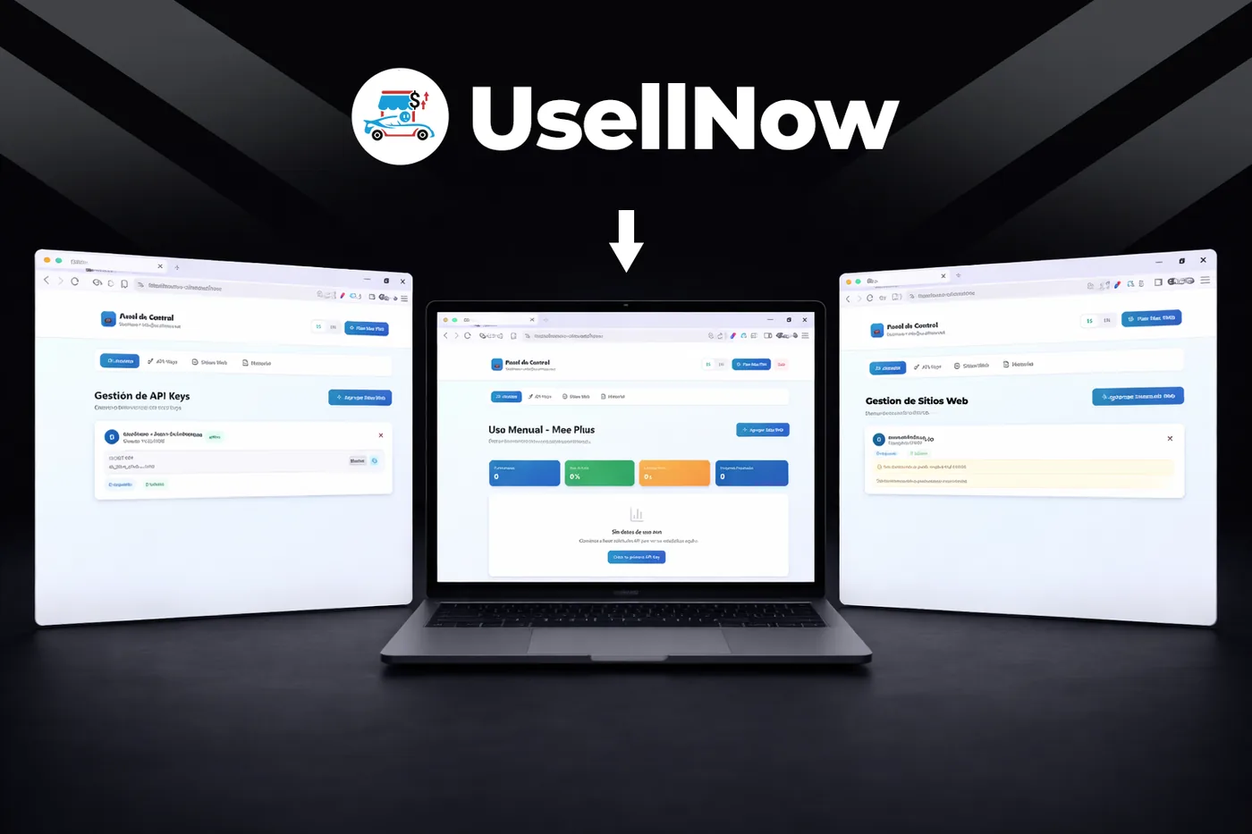 USELLNOW control panel with real-time metrics and analytics